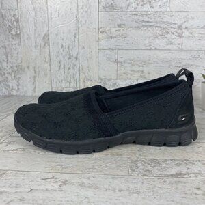 Skechers EZ Flex 23475 Dusty‎ Black Slip On Memory Foam Shoes Womens Size 6.5
